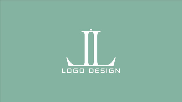 LL monogram logo with elegant lines and symmetry, ideal for law firms, fashion brands, and personal branding