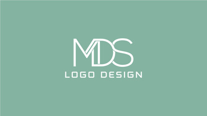 Clean and minimal MDS monogram logo with modern typography, ideal for corporate branding, studios, and creative agencies