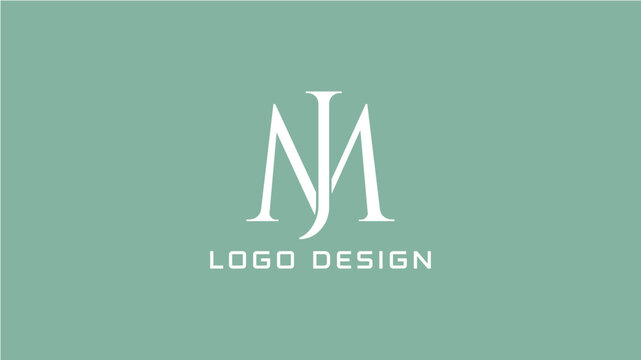 MJ monogram logo with stylized initials and vertical structure, ideal for consulting, legal services, and modern business identity