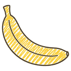 scribble crayon banana hand drawing flat color vector illustration template design