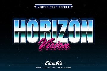 Cosmic Horizon Typeface Effect 3D Text