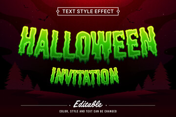 Halloween Invitation Slime Text Effect Spooky