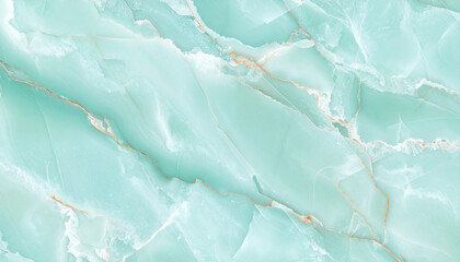 Fototapeta premium A seamless pattern of light mint marble with subtle gold veins creating an elegant and sophisticate 2