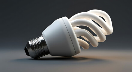 White spiral light bulb metallic screw base image