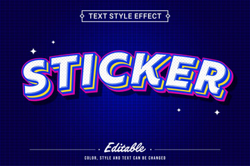 Editable Comic Sticker Text Effect with Retro Pop Style