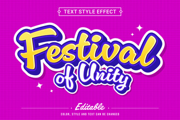 Editable Festival Typography Text Effect with Fun Bold Style