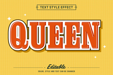 Editable Retro Bold Typography Text Effect on Yellow Background