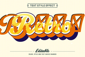 Bold Retro Font Effect - Editable Text Style