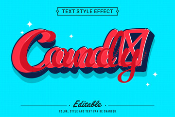 Editable Candy Typography Text Effect with Bold Sweet Style
