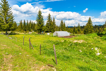 View of a countryside in small village Podgora in Montenegro