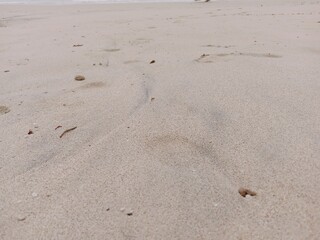White beach sand with a smooth shape