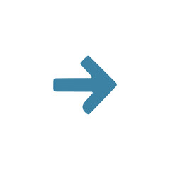 Simple Blue Right Arrow Icon