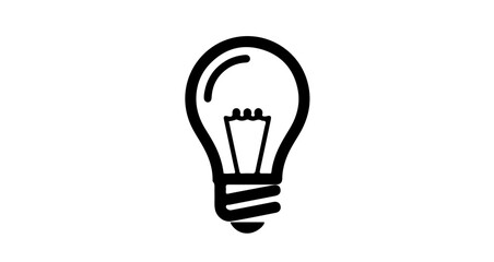 Obraz premium A bright, isolated light bulb vector illustration symbolizes innovation, energy, and electric power