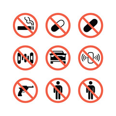 vector street elements and tools icons include traffic light road sign car police officer other     
