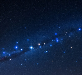 Obraz premium view of the night sky studded with stars