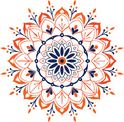 Decorative floral mandala vector with an ornate round lace pattern, perfect for oriental seamless design and vintage art illustration