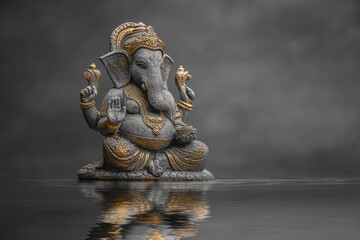 Obraz premium ganesh chturthi concept beautiful statue of lord ganesha