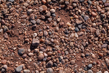 Chinle Formation, Shinarump Member. The Shinarump Conglomerate (coarse-grained sandstone and pebble conglomerate). gravel. Sliding House Overlook, Canyon de Chelly National Monument, Chinle, Arizona. 