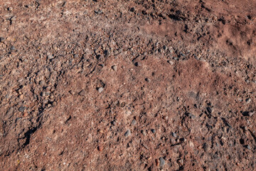 Chinle Formation, Shinarump Member. The Shinarump Conglomerate (coarse-grained sandstone and pebble conglomerate). gravel. Sliding House Overlook, Canyon de Chelly National Monument, Chinle, Arizona. 