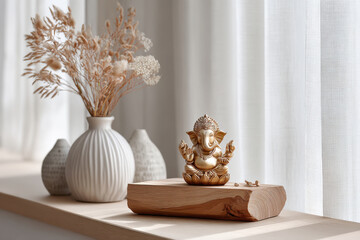 ganesh chaturthi concept beautiful statue of lord ganesha