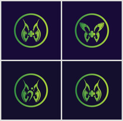 Elegant Green Medical Logo Designs Creative Modern Healthcare Branding Icons