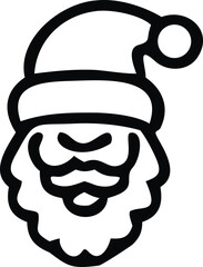 Christmas Vector Icon Set, Background, Black, Isolated