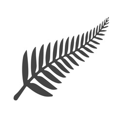 Fern black icon. Vector illustration
