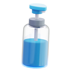 Sample Laboratory Blue Liquid Bottle