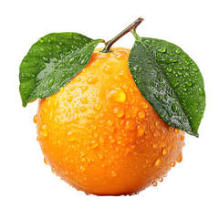 Refreshing Orange with Water Droplets on Black Background, a Vibrant Still Life