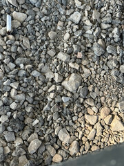 Stone, gravel, sand