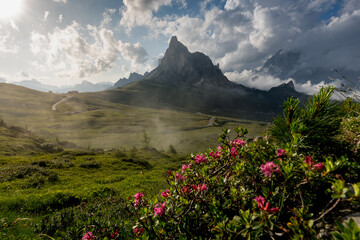 Passo Giau at sunset