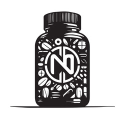 Plastic Supplement Jars – Silhouette Vector

Black Protein Bottle Set – Vector Illustration

Fitness Supplement Containers – Black and White Art