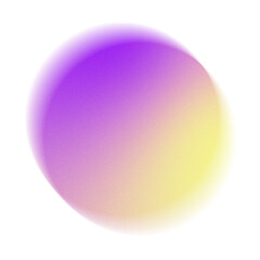 Abstract blurred pink yellow gradient circle shape noise texture design elemen