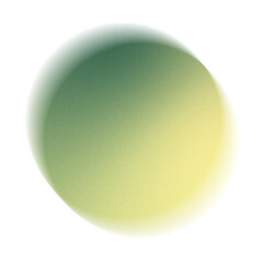 Abstract blurred green yellow gradient circle shape noise texture design elemen