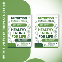 Modern Nutrition Consultation Flyer Template for Dieticians and Wellness Clinics