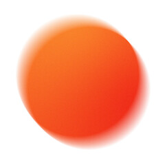 Abstract blurred orange gradient circle shape noise texture design element
