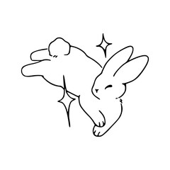 sparkling esater bunny sketch