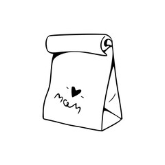 mother's love lunch bag illustration