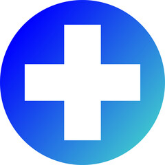 Obraz premium Phamacy icon blue plus logo