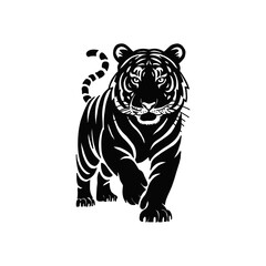 歩く虎のシルエット / Walking Tiger Silhouette

