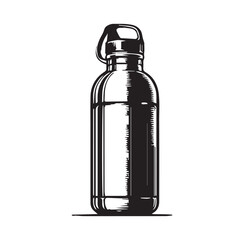 Stainless Steel Water Bottle – Silhouette Vector

Blank Metal Bottle – Black and White Illustration

Water Bottle Mockup – Silhouette Art