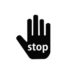 ストップハンドサイン / Stop Hand Sign Icon