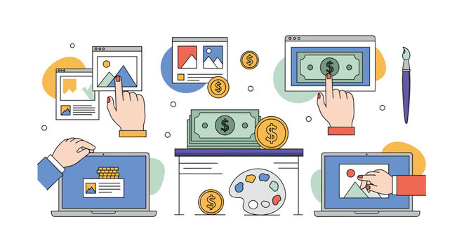 Online earning opportunities engaging digital content creation and monetization strategies for freelancers