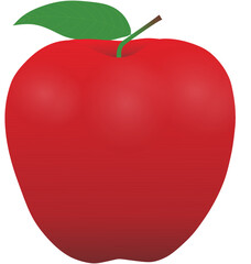 Delicious Red Apple Illustration A Fresh and Crisp Symbol of Health 