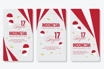 indonesia Independence day  social media template collection perfect for your reels or other on social media