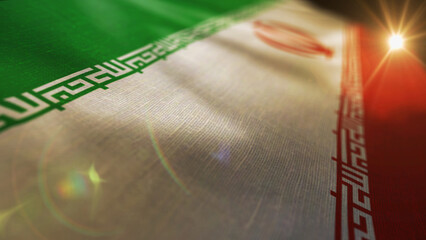 Iran waving flag 3d illustration