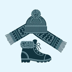 2d vector illustration icon, set of vibrant representing unique winter activities and sports
