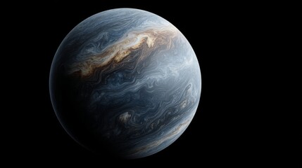 Fototapeta premium Enigmatic gas giant Jupiter in cosmic waltz, swirling clouds evoke Galactic Tick Day, celestial wonder, astronomical storytelling in space