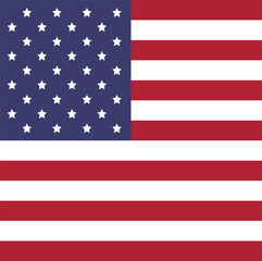 Fototapeta premium American Flag Icon USA Independence Day Patriotic Symbol Vector Illustration