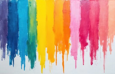 Fototapeta premium Abstract colourful artwork created with vibrant brushstrokes in bold red, black, blue, orange colours. Chaotic dance of colours on stark white background, stroke careening at different angles,